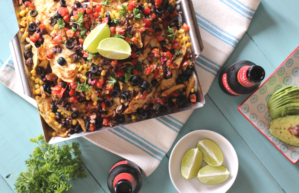 Grilled Cajun Chicken Nachos with fresh Pico de gallo www.juliemiguel.com